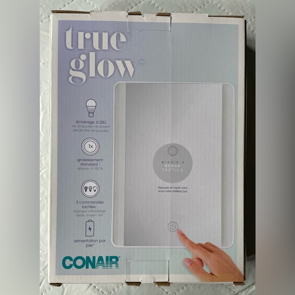 CONAIR True Glow Touch Screen Mirror - White - Picture 5 of 14